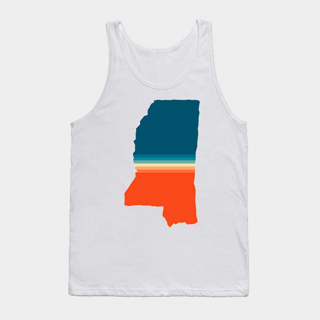 Mississippi State Retro Map Tank Top by n23tees